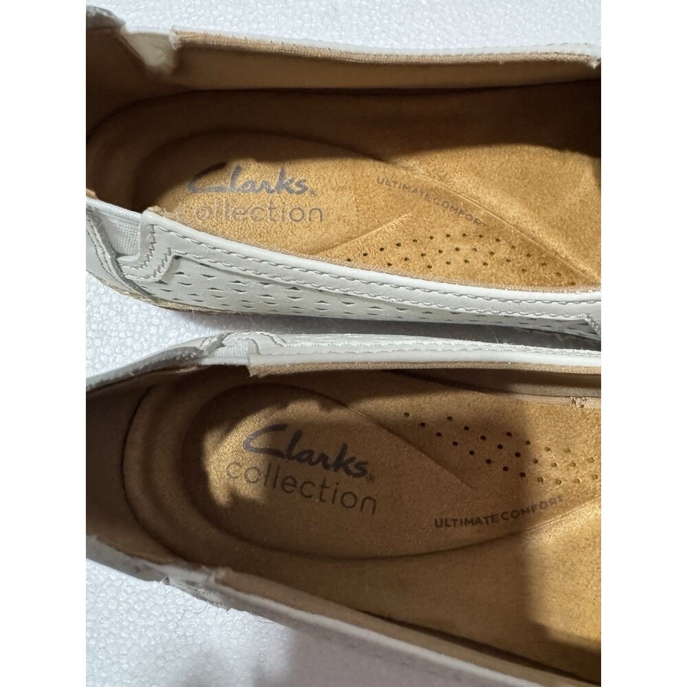 Clark’s Collection Espadrille Slip-ons Elaina Ruby White Size 7.5 Wide New - Picture 4 of 10